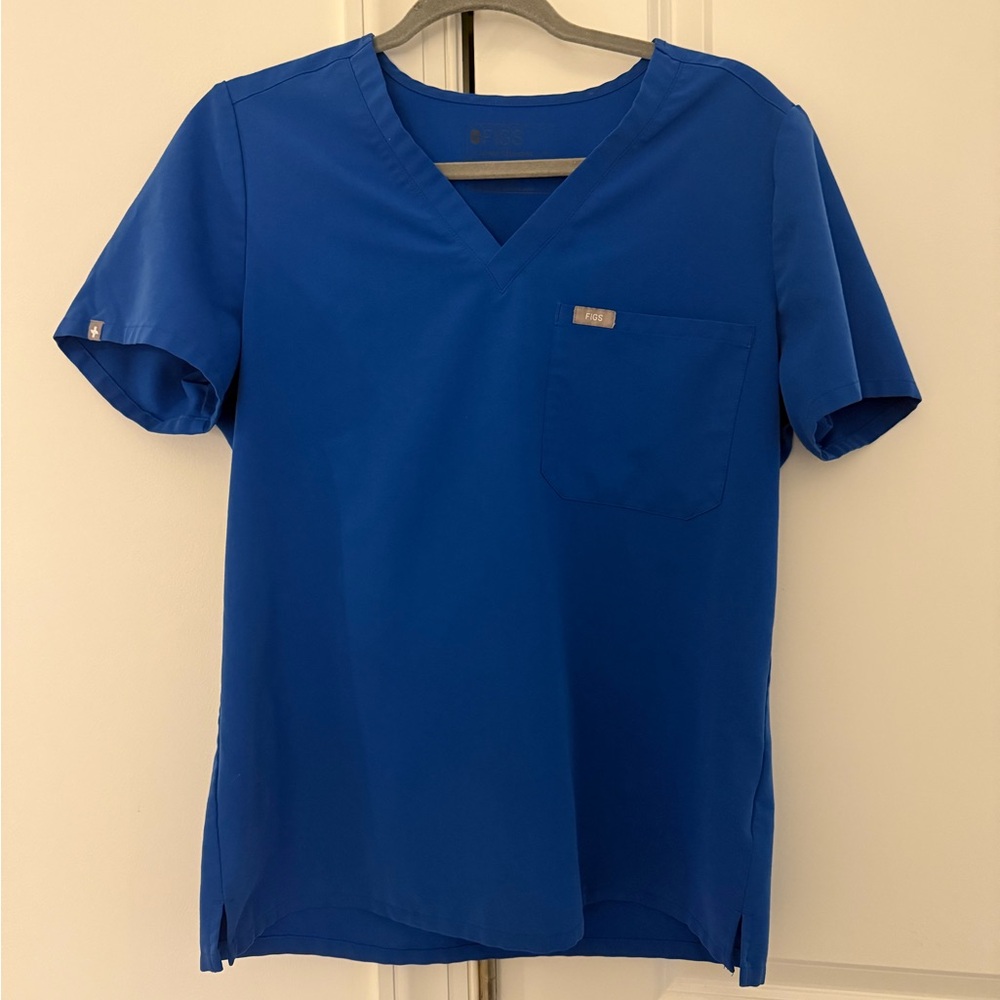 Figs Royal Blue Scrub Top